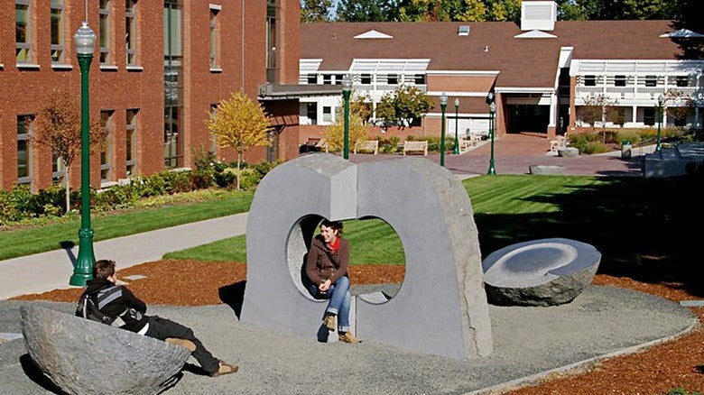 Sculpture "Unity and Harmony: An Environmental Artwork" by Masayuki Nagase, HEDCO Education Building & Lorry I. Lokey Education Building adjoining Kendall Plaza