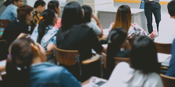 students sitting at desks