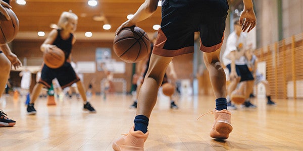 kids playing basketball