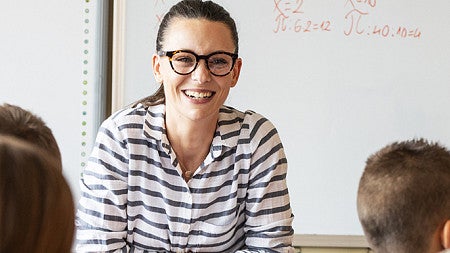 teacher talking to class
